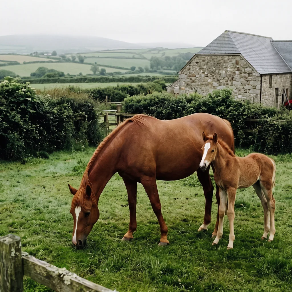 Élevage de chevaux au Ferme équestre de Montassou, Ydes