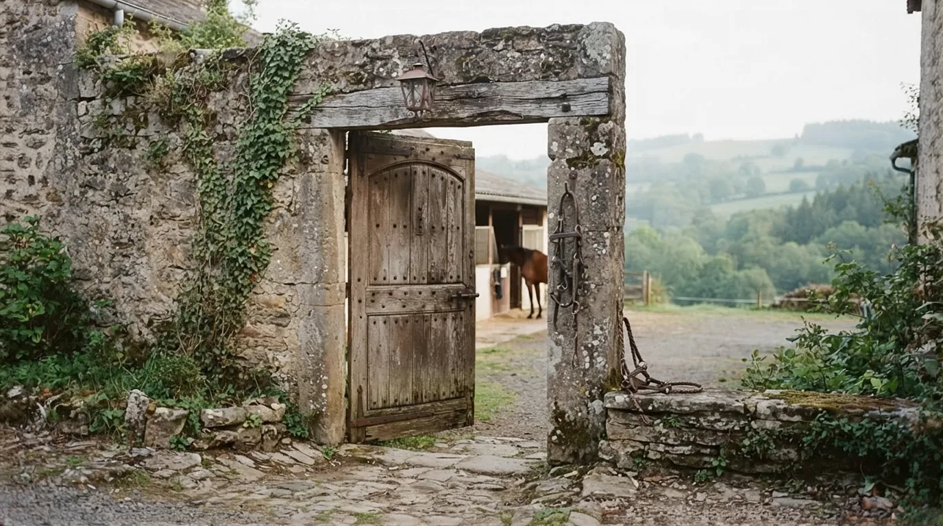 Entrée du Ferme équestre de Montassou, centre équestre à Ydes