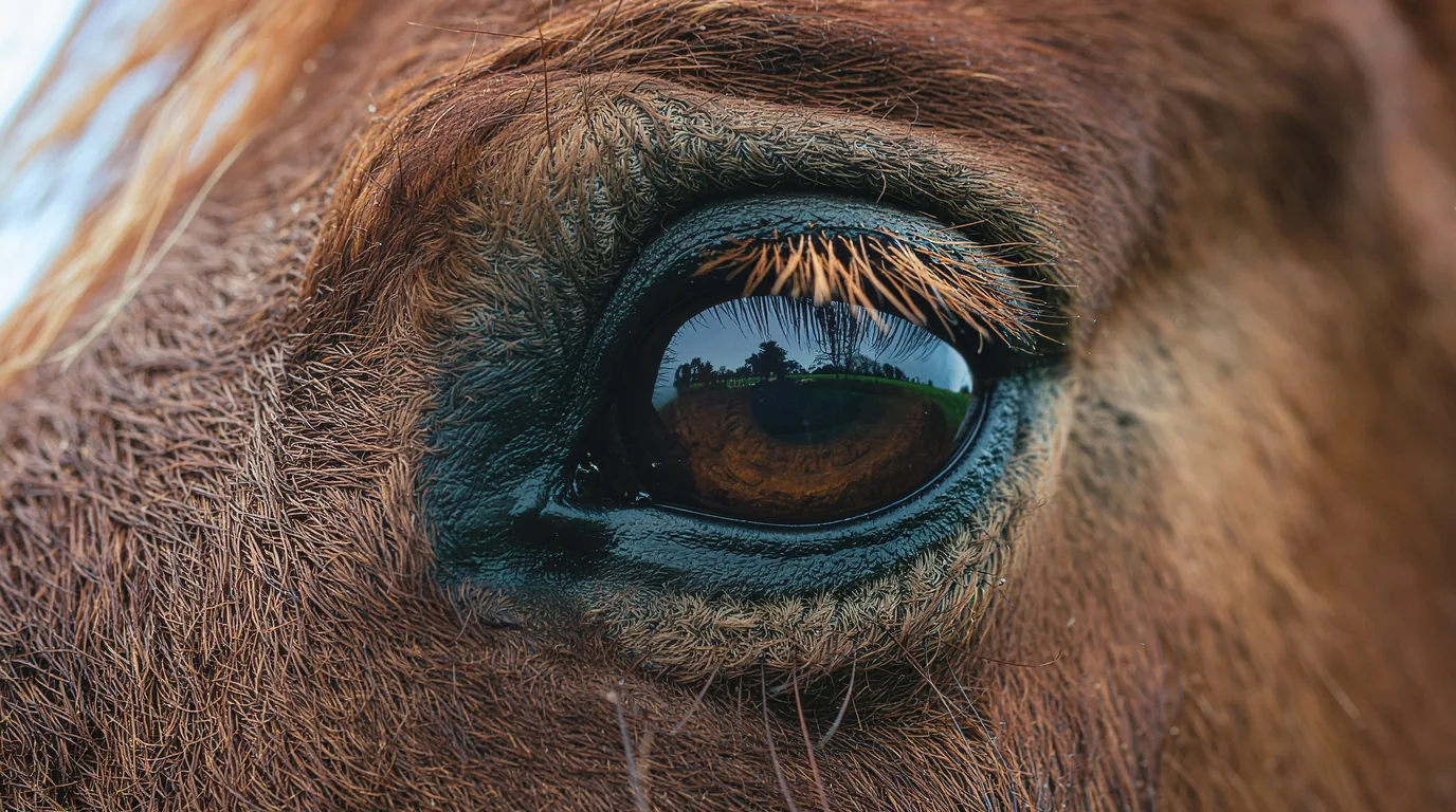Un regard de cheval au Ferme équestre de Montassou, Ydes